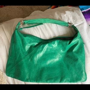 Hobo soft leather green purse